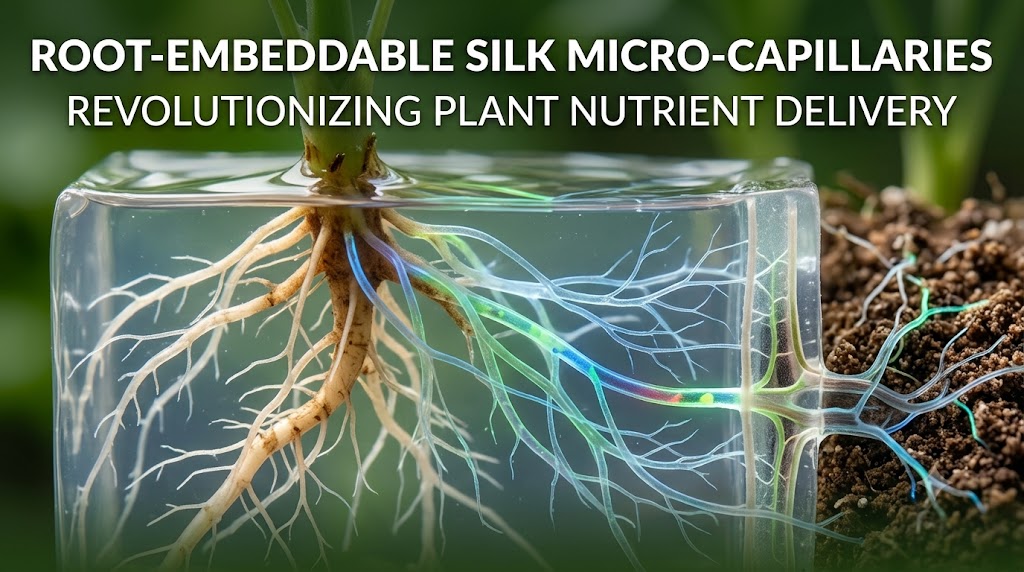 The Future of Farming: Root-Embeddable Silk Micro-Capillaries