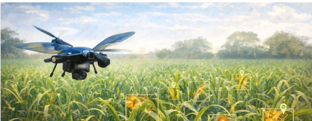 Meet the Digital Butterfly: AI Flying Robot Revolutionizing Indian Agriculture