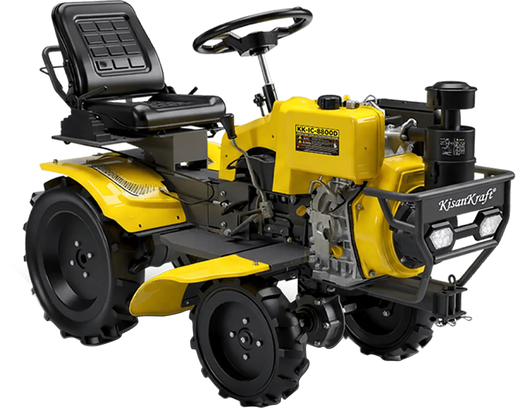KisanKraft Diesel Power Tiller | Heavy Duty Agricultural Mini Tractor