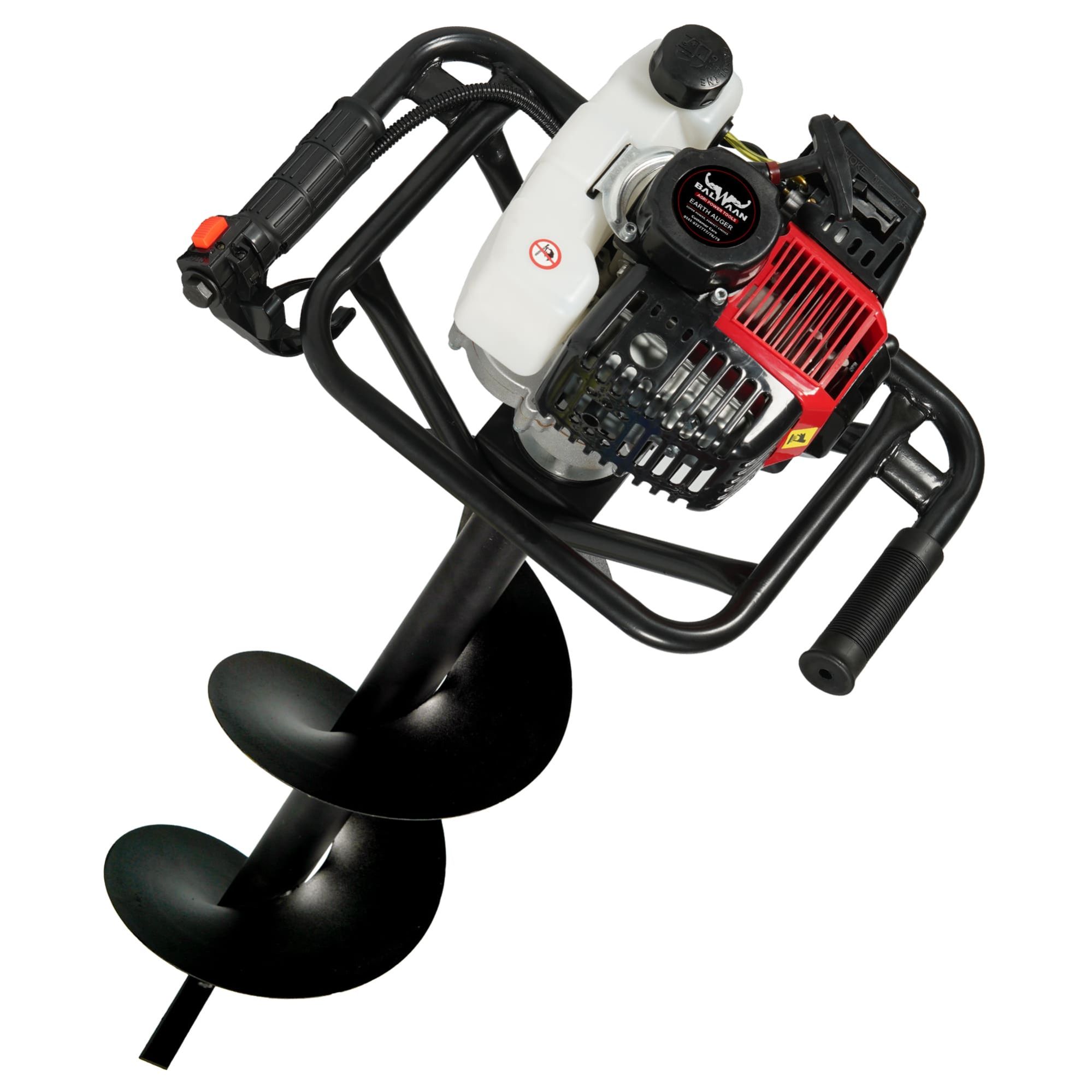 Balwaan 52cc Earth Auger with 8 Inch and 12 Inch Planter