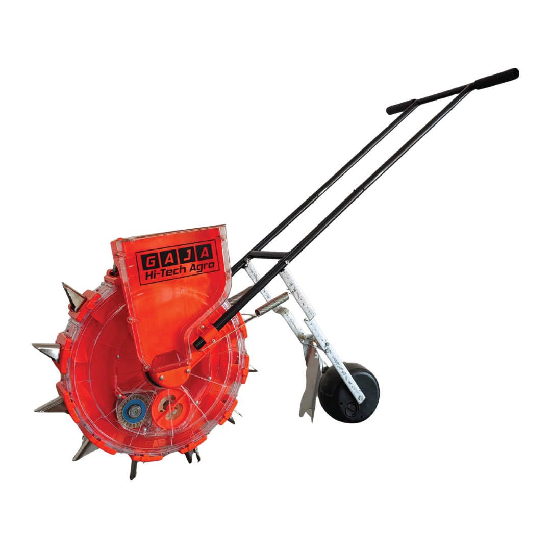 Gaja 12-Header Hand Push Seeder | Agricultural Manual Seed Planter